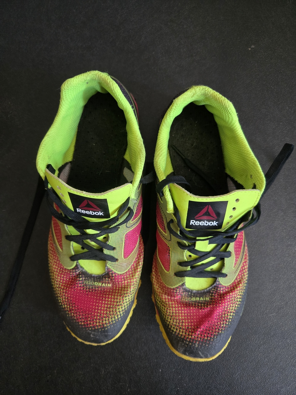 Reebok Neon Green and Pink Athletic Shoes